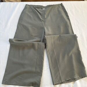 J Jill Olive Green Wide Leg Modal Blend Trousers Pants Medium WPT218731